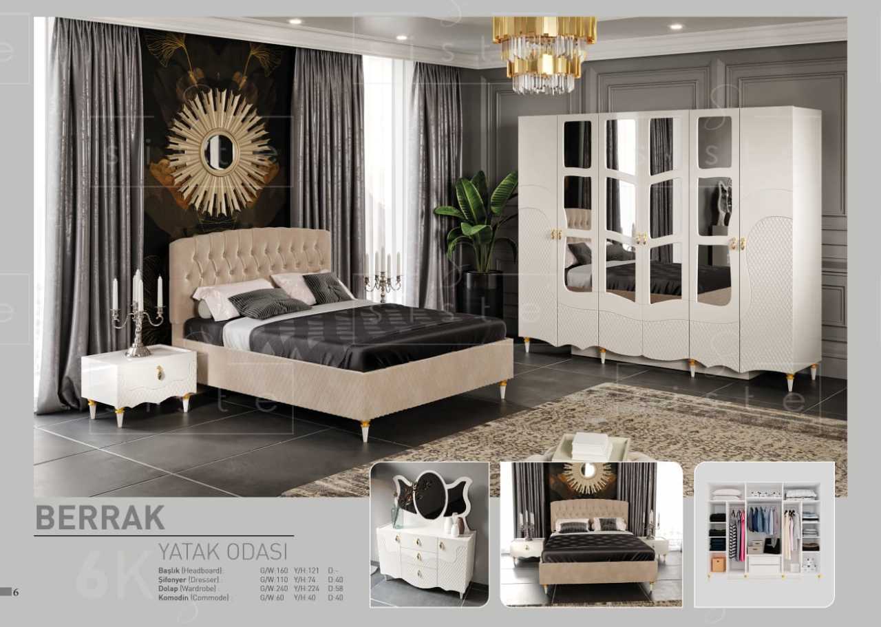 Berrak Mdf Lüks Yatak Odası Takımı Ss