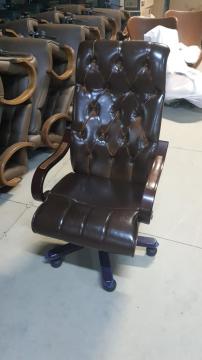 Vip Makam Koltuklu Chester Oturma Grubu Kaliteli Parlak Derili