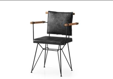 Elips Doğal Ahşap Ceviz Sandalyeli Masa Takımı