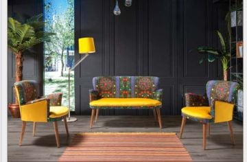 Carmen Çay Seti Koltuk Takımı Salon Balkon Takımı 2+1+1