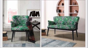 Palmiye Çay Seti Koltuk Takımı Salon Balkon Takımı 2+1+1