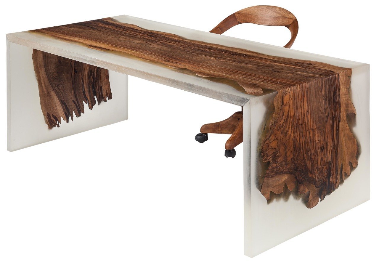 Lara Ofis Masası Doğal Ağaç Office Table 200X90