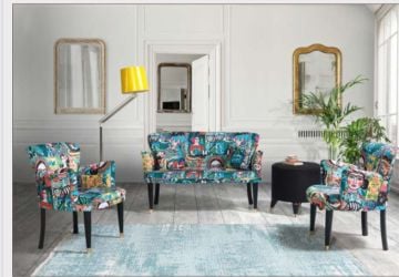 Frida Çay Seti Koltuk Takımı Salon Balkon Takımı 2+1+1