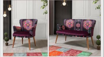 Zümrüt Çay Seti Koltuk Takımı Salon Balkon Takımı 2+1+1