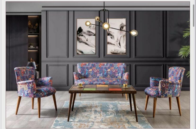 Motif Çay Seti Koltuk Takımı Salon Balkon Takımı 2+1+1