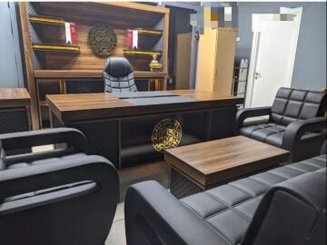 Diplomat Vip Işıklı Üniteli Ofis Yönetici Makam Masa Takımı