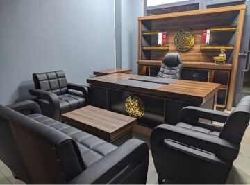 Diplomat Vip Işıklı Üniteli Ofis Yönetici Makam Masa Takımı
