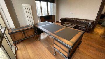 İtalyan Lükens Chester Üçlü Kanepeli Ofis Makam Takımı