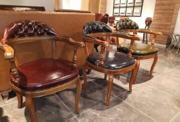 Lükens Klasik Yönetici Makam Toplantı Koltuğu Doğal Ahşap