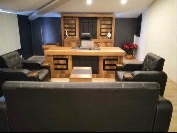 Karmen Işıklı Üniteli Koltuklu Ofis Büro Makam Yönetici Masa Takımı