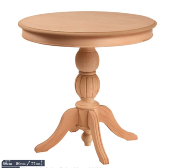 Lükens Ceviz Yuvarlak Toplantı Masası 80 Cm 4 Adet Kollu Sandalyeli