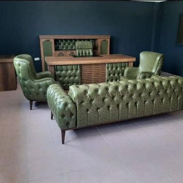 Altus Ofis Büro Üçlü Oturma Gruplu Makam Koltuklu Yönetici Masa Takımı