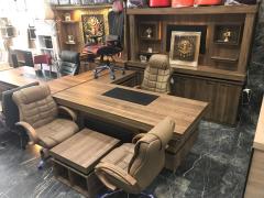 Sultan Tuğralı Işıklı Ofis Masa Takımı + Osmanlı Koltuklu Makam