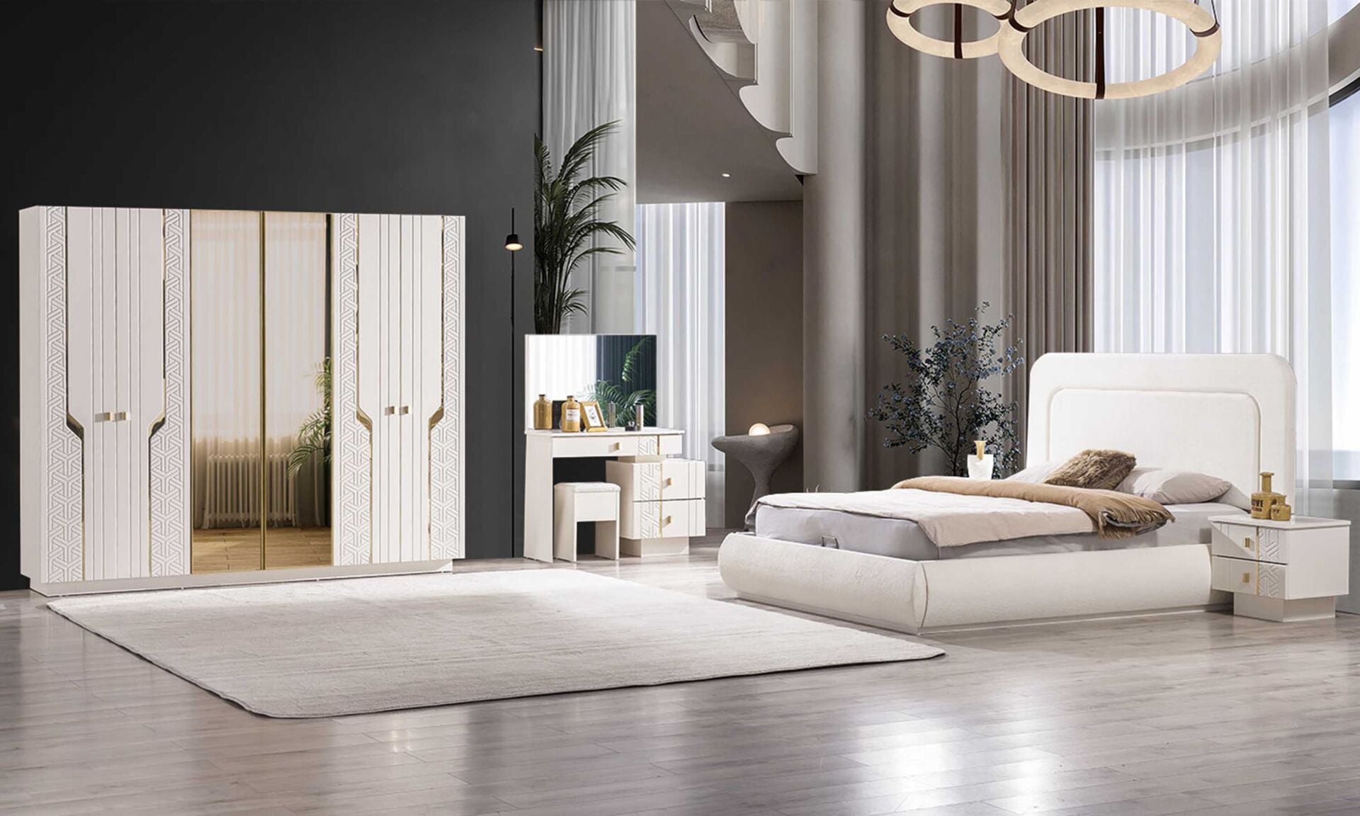 Elegance Modern Bazalı Yatak Odası Takımı