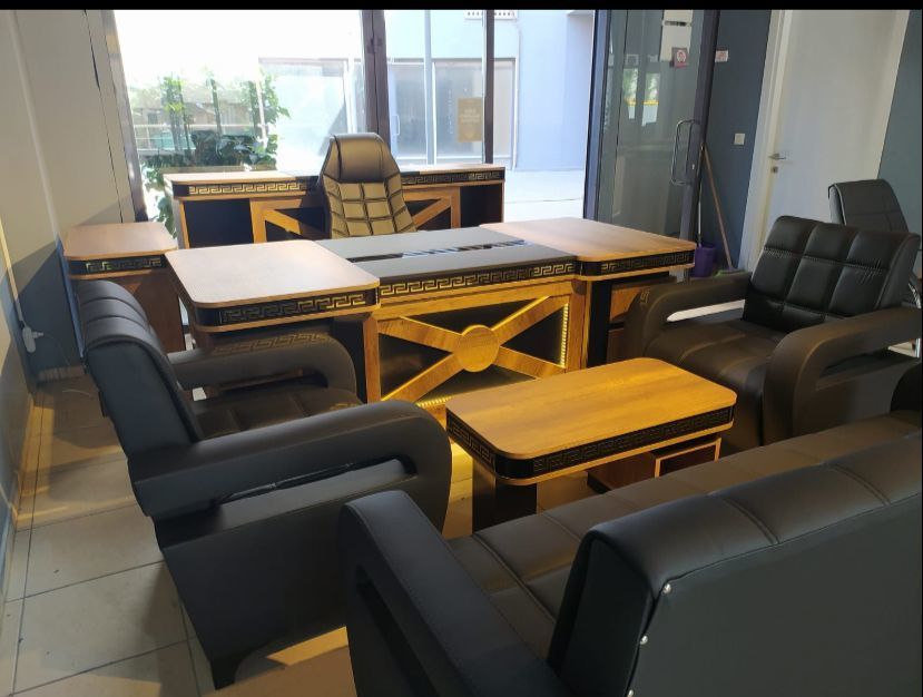 Vip Savcı Işıklı Meyra Makam ve Oturma Gruplu Ofis Büro Yönetici Masa Takımı