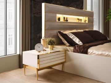 Rio Aytaşı Yatak Odası Takımı Bazalı Puflu