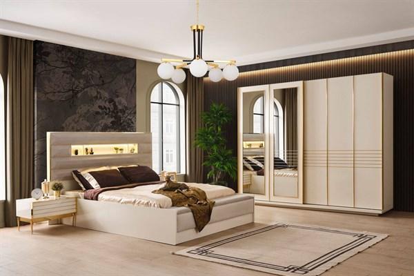 Rio Aytaşı Yatak Odası Takımı Bazalı Puflu