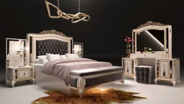 Pırlanta MDF Avangart Yatak Odası Takımı Benç Hediyeli Ds