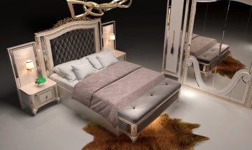 Pırlanta MDF Avangart Yatak Odası Takımı Benç Hediyeli Ds