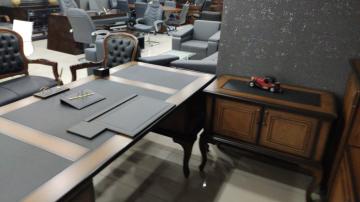 İtalyan Lükens Üçlü Beklemeli Doğal Ahşap Makam Takımı