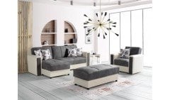 WN Karel Tekli Koltuk Puf ve Köşe Koltuk Takımı