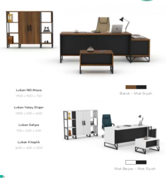 ST Luban Yönetici Müdür Makam Ofis Masa Takımı