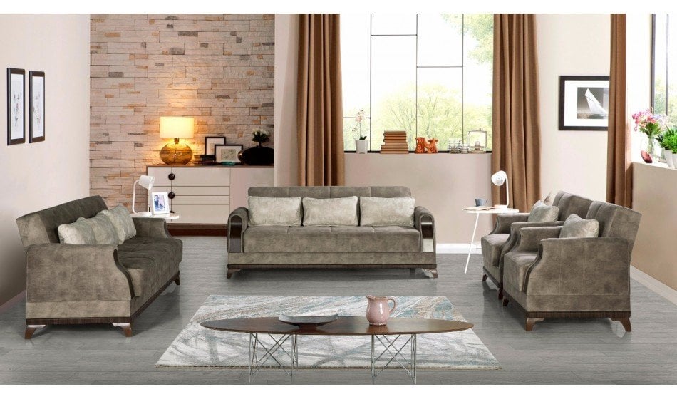 WN Linda Modern Salon Oturma Odası Koltuk Takımı 3+3+1+1