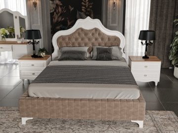 Safir Mdf Country Yatak Odası Takımı Karyola ve Bazalı Ss