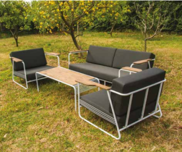 Casabrava Renkli Demir Sofa Garden Bahçe Balkon Koltuk Takımı 2-1-1