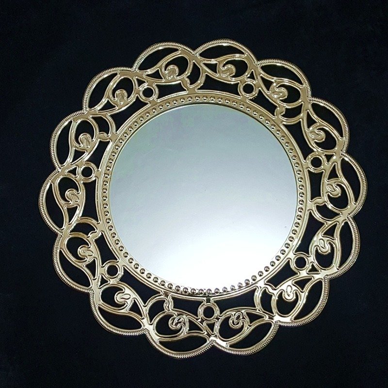 BT Suyolu Lüx Dekorlu Cam Supla Servis Ve Sunum Tabağı 33 Cm