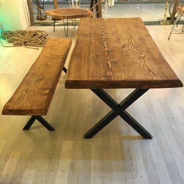 Doğal Ahşap Ağaç Kütük Masa