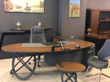 MG Konfort Vip Makam Doğal Ahşap Ofis Masa Takımı