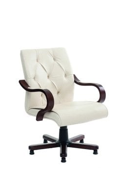 Kapitoneli Ahşap Ofis Koltuğu