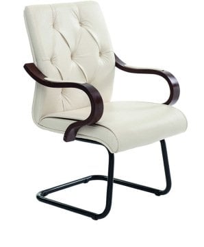 Kapitoneli Ahşap Ofis Koltuğu