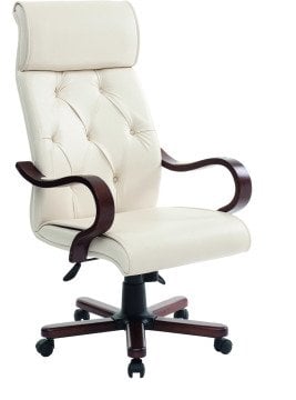 Kapitoneli Ahşap Ofis Koltuğu