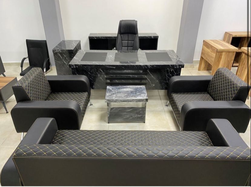 Avangart Ofis Büro Oturma Gruplu Makam Koltuklu Yönetici Masa Takımı