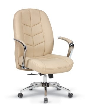 Keops Şef Koltuğu Çift Kollu Kuyruklu Tilt Mkz. Krom Yıldız Ayaklı