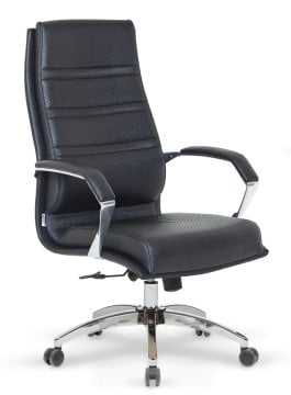 Elit Müdür Koltuğu Çift Kollu Tilt Mkz. Krom Yıldız Ayaklı