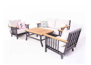 Riminitto Alüminyum Sofa Garden Bahçe Balkon Takımı 2-1-1