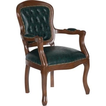 Lükens Klasik Yönetici Çalışma Makam Koltuğu Doğal Ahşap