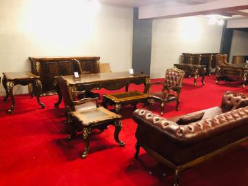 Dük Klasik İtalyan Lükens Koltuklu Masa Makam Takımı Zuzima