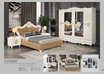 Yuvam Mdf Country Bazalı Yatak Odası Takımı Ss