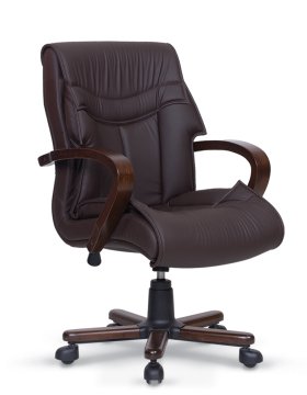 İmza Şef Koltuğu Tek Kollu Tilt Mkz. Ahşap Yıldız Ayaklı