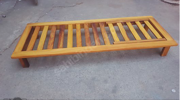 Standart İroko Teak Ahşap Şezlong