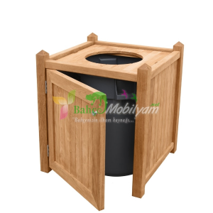 Ahşap Çöp Kutusu
