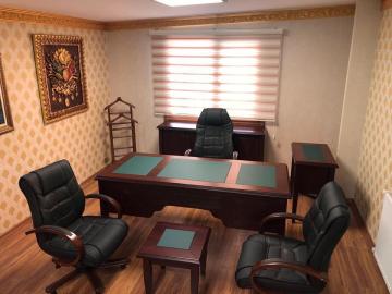 AB İtalyan Yönetici MDF 4 Adet Misafir Koltuklu Ofis Makam Takımı